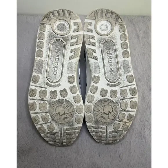 Adidas ZX Flux Athletic Shoe (White w Black-Grey Palm Tree) Unisex EU 38 W 7.5 - Picture 7 of 7